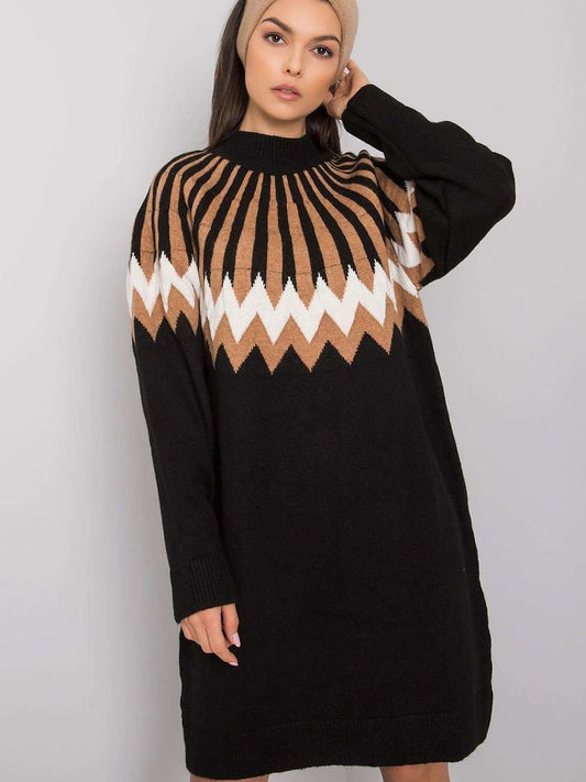 Kleid Sukienka Model LC-SK-0098.37X Black - Rue Paris